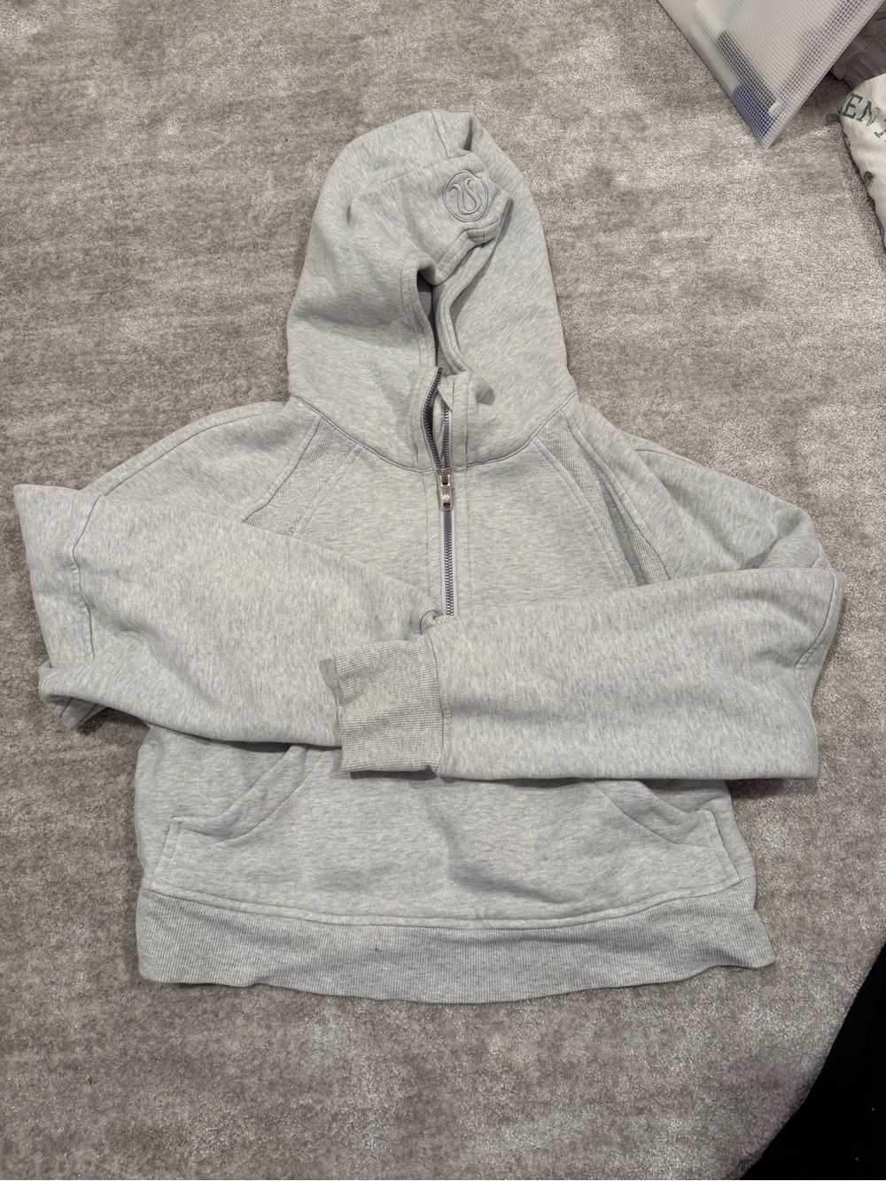 lululemon athletica Light Gray Half-Zip Hoodie